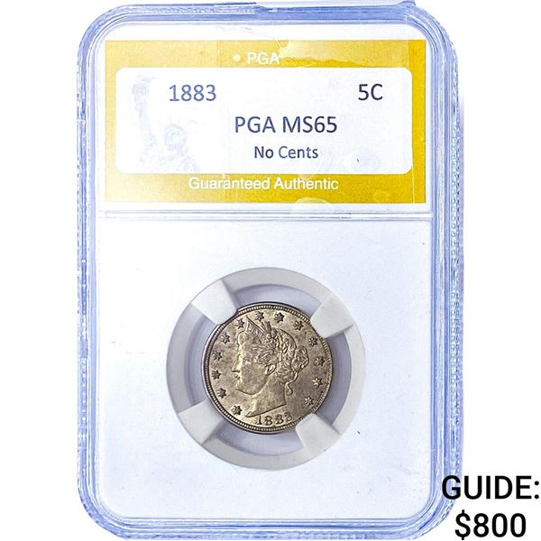 1883 Liberty Victory Nickel PGA MS65 No Cents