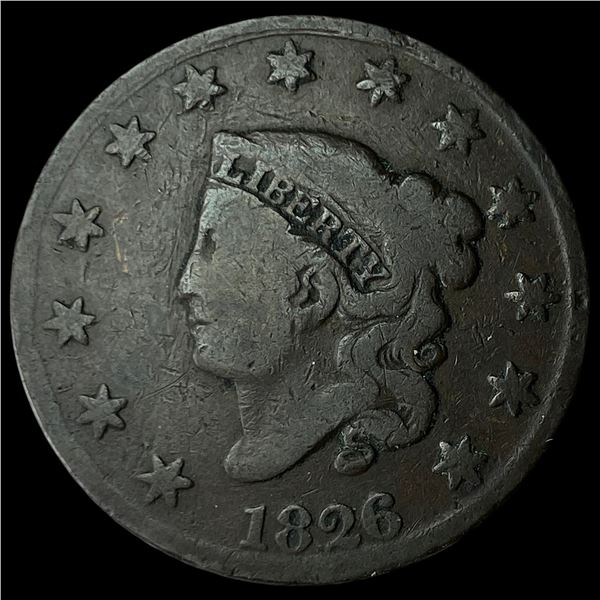 1826 Coronet Head Large Cent NICELY  CIRCULATED
