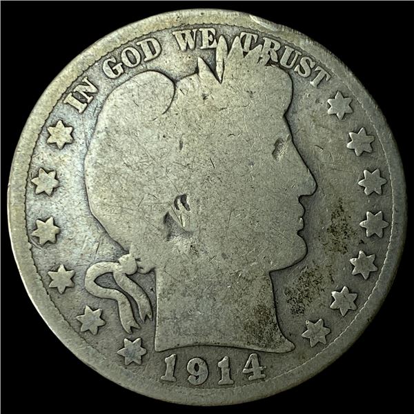 1914 Silver Barber Half Dollar NICELY  CIRCULATED