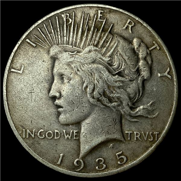 1935-S Silver Peace Dollar ABOUT UNCIRCULATED