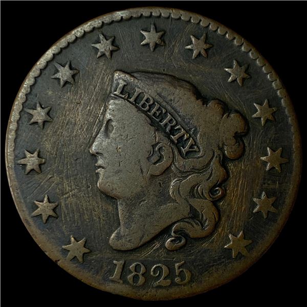1825 Coronet Head Large Cent NICELY  CIRCULATED
