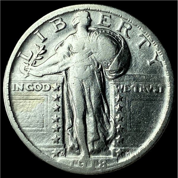 1918-D Standing Liberty Quarter CLOSELY  UNCIRCULATED