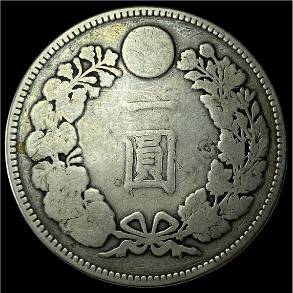 1903 Japan Meiji Silver 1 Yen LIGHTLY  CIRCULATED