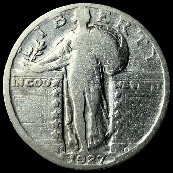 1927-S Silver Standing Liberty Quarter  LIGHTLY CIRCULATED