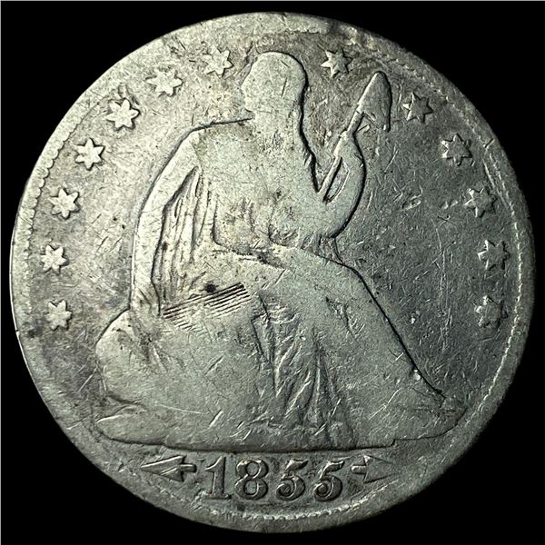 1855-O Arrows Seated Liberty Half Dollar  NICELY CIRCULATED