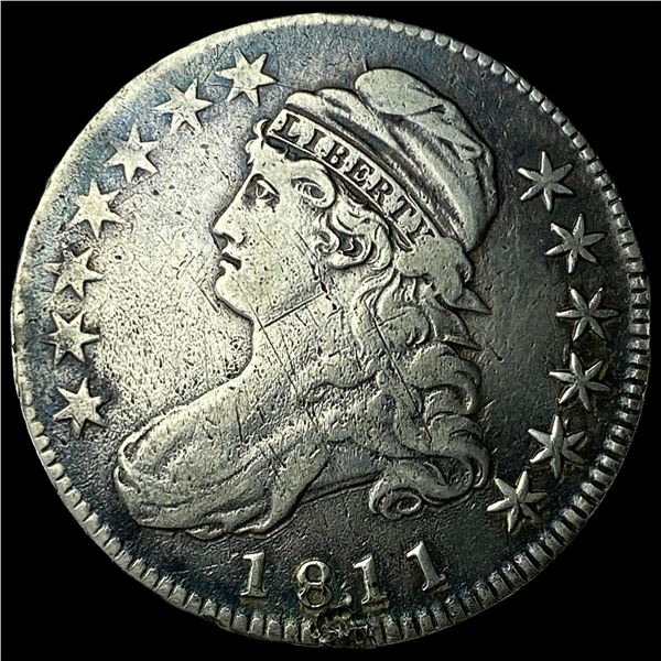 1811 Silver Capped Bust Half Dollar LIGHTLY  CIRCULATED