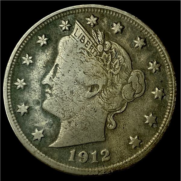 1912-S Liberty Head Nickel LIGHTLY CIRCULATED