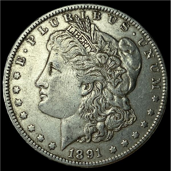 1891 Silver Morgan Dollar CLOSELY  UNCIRCULATED
