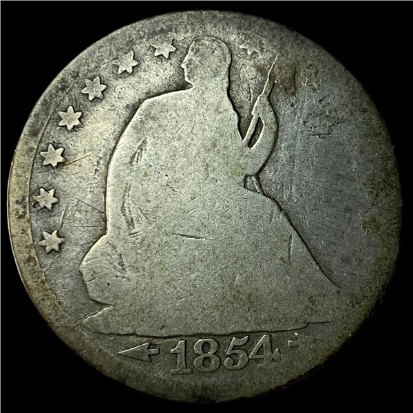 1854 Arrows Seated Liberty Half Dollar NICELY  CIRCULATED