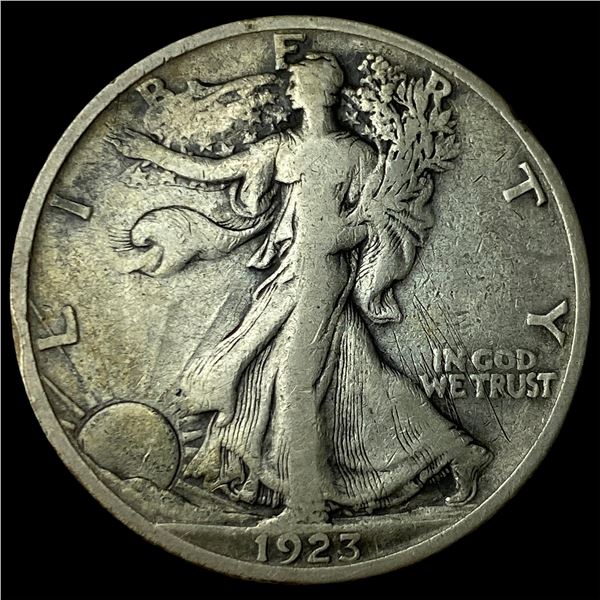 1923-S Silver Walking Liberty Half Dollar  LIGHTLY CIRCULATED