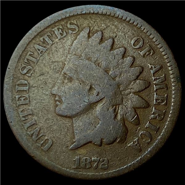 1872 Indian Head Cent NICELY CIRCULATED