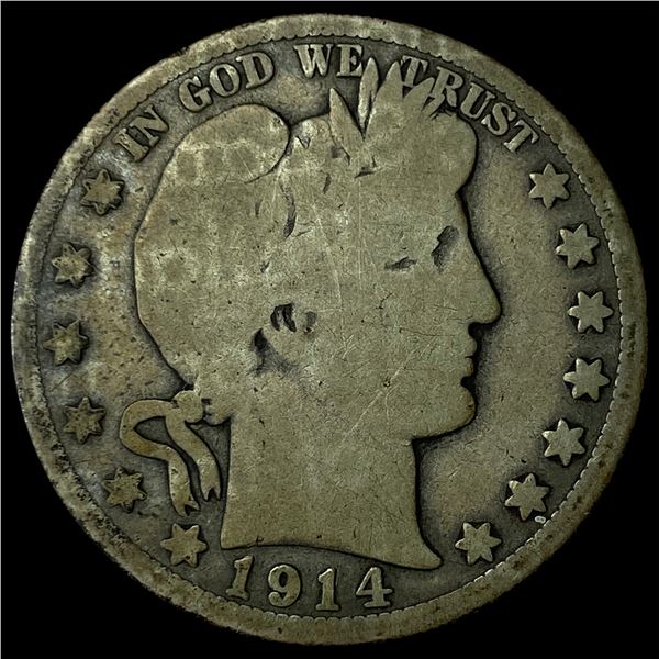 1914 Silver Barber Half Dollar NICELY  CIRCULATED