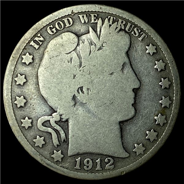 1912 Silver Barber Half Dollar NICELY  CIRCULATED