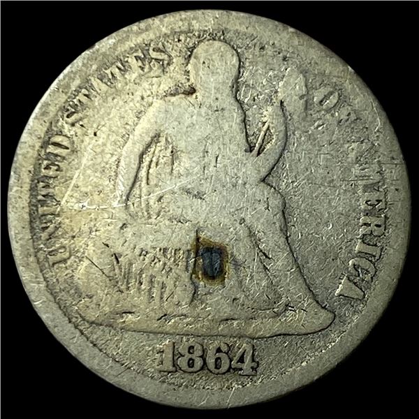 1864-S Seated Liberty Dime NICELY CIRCULATED