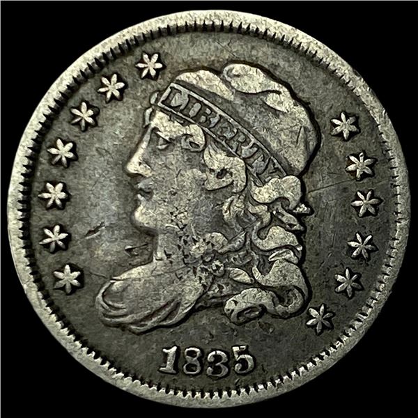1835 Capped Bust Half Dime LIGHTLY CIRCULATED