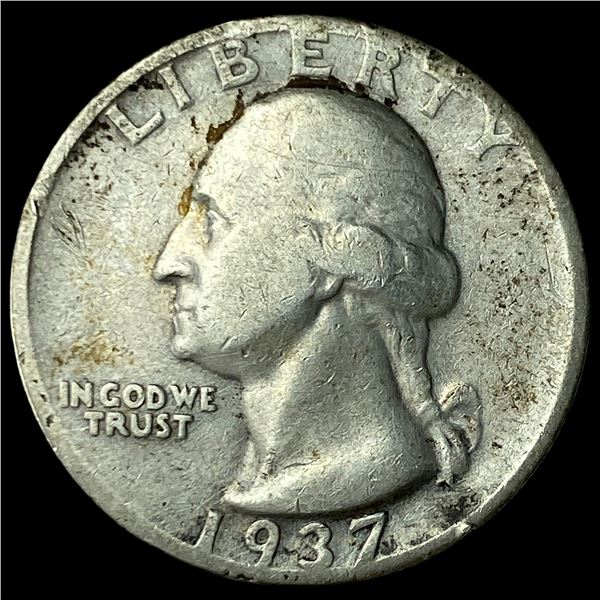 1937 Silver Washington Quarter CLOSELY  UNCIRCULATED