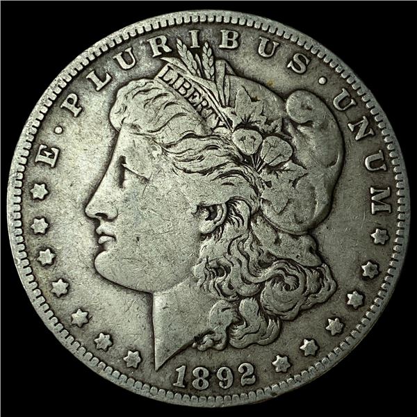 1892 Silver Morgan Dollar NEARLY UNCIRCULATED