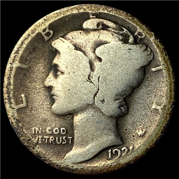 1921 Silver Mercury Dime NICELY CIRCULATED