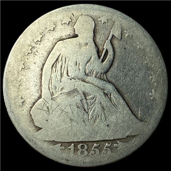 1855-O Silver Seated Liberty Half Dollar  NICELY CIRCULATED
