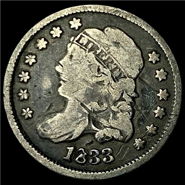 1833 Capped Bust Half Dime LIGHTLY CIRCULATED