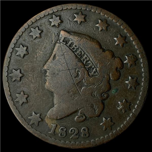 1828 Coronet Head Large Cent NICELY  CIRCULATED