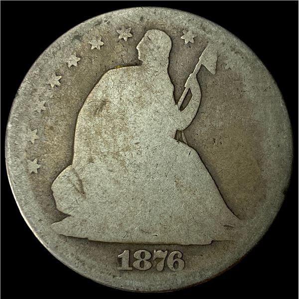 1876-S Silver Seated Liberty Half Dollar  NICELY CIRCULATED
