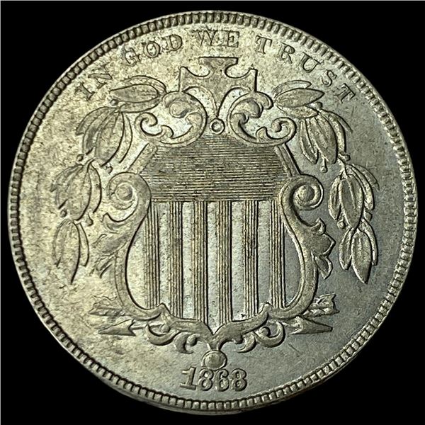 1868 Shield Nickel CHOICE AU