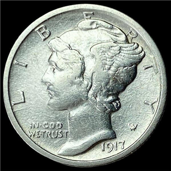 1917-S Silver Mercury Dime CLOSELY  UNCIRCULATED