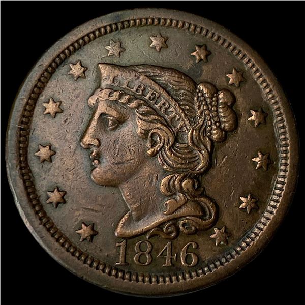 1846 Braided Hair Large Cent CLOSELY  UNCIRCULATED