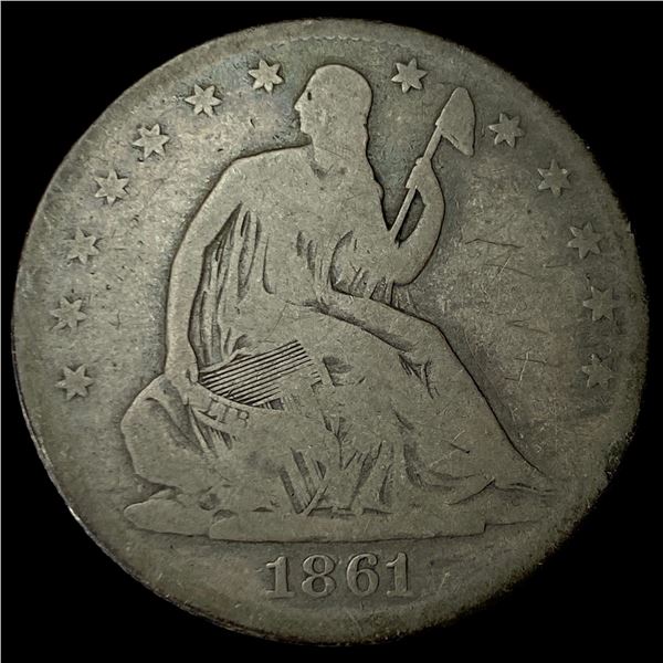 1861 Silver Half Dollar NICELY CIRCULATED