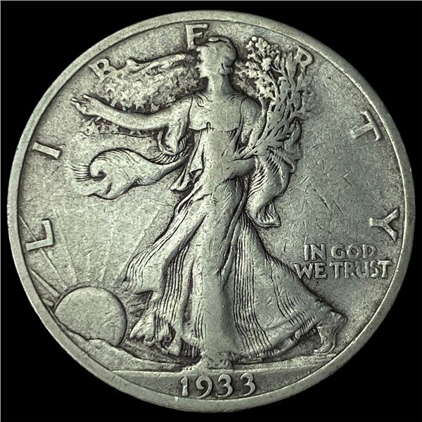 1933-S Silver Walking Liberty Half Dollar  ABOUT UNCIRCULATED