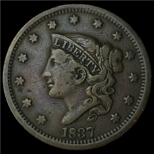 1837 Coronet Head Large Cent LIGHTLY  CIRCULATED