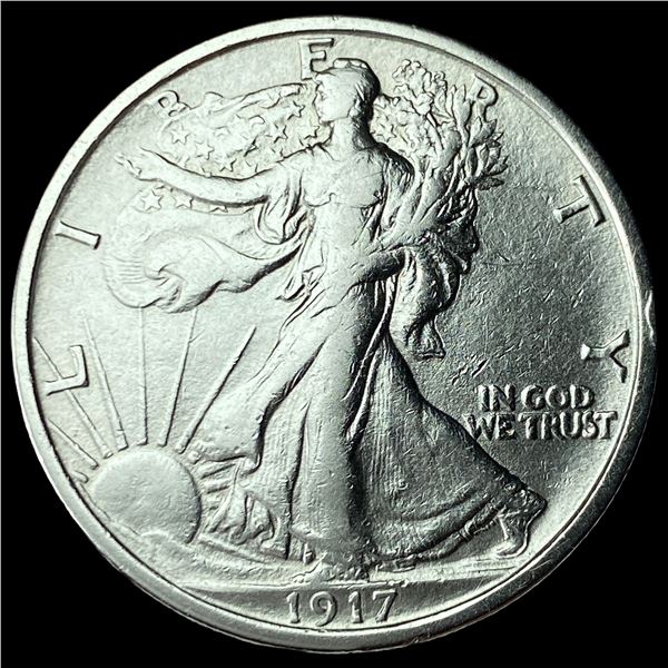 1917-S Silver Walking Liberty Half Dollar  CLOSELY UNCIRCULATED