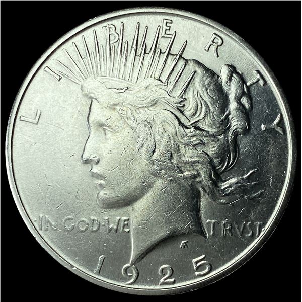 1925-S Silver Peace Dollar CHOICE AU