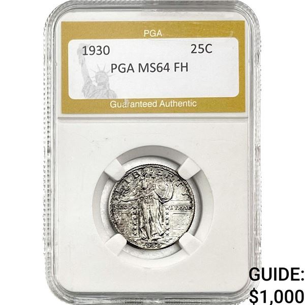 1930 Standing Liberty Quarter PGA MS64 FH