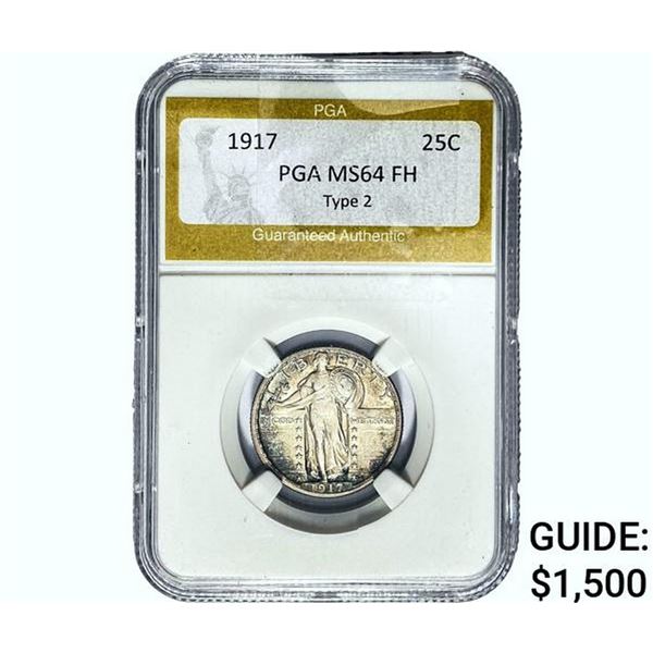 1917 Standing Liberty Quarter PGA MS64 FH TY 1