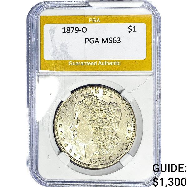 1879-O Morgan Silver Dollar PGA MS63