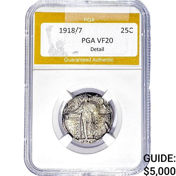 1918/7-S Standing Liberty Quarter PGA VF20