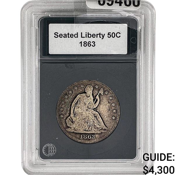 1863 Seated Liberty Half Dollar