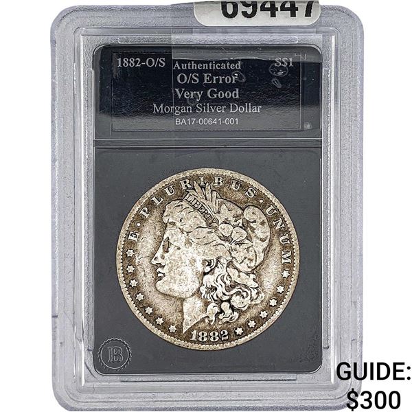 1882-O/S Morgan Silver Dollar  VG