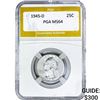 Image 1 : 1945-D Washington Silver Quarter PGA MS64
