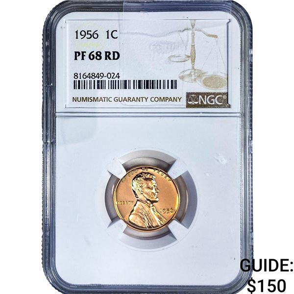 1956 Wheat Cent NGC PF68 RD