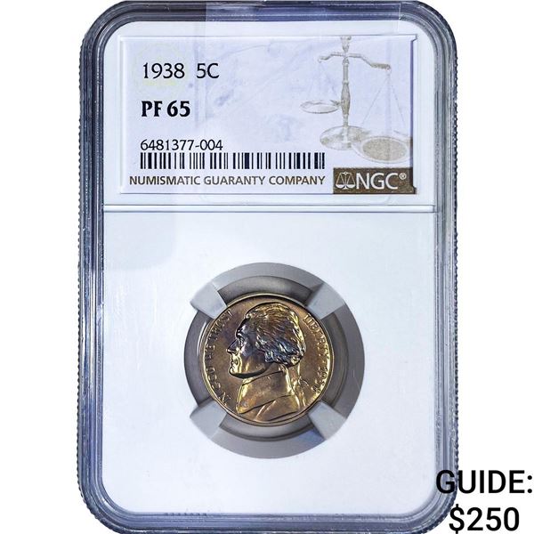 1938 Jefferson Nickel NGC PF65