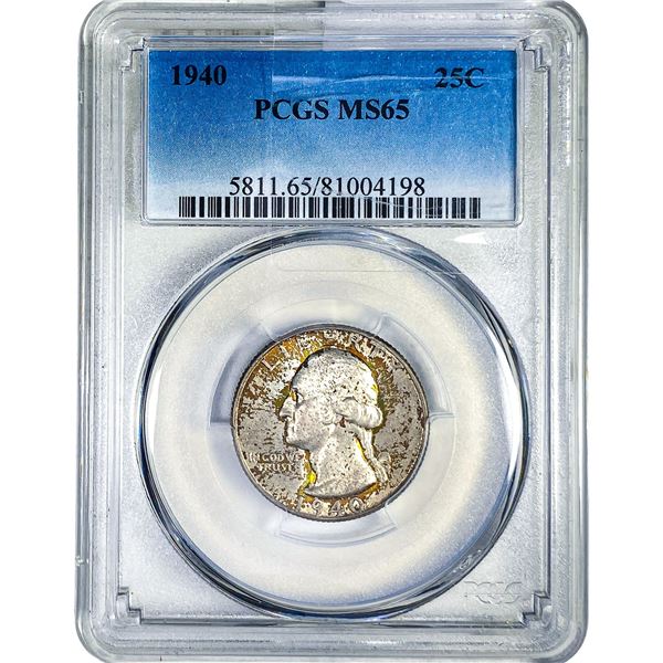 1940 Washington Silver Quarter PCGS MS65