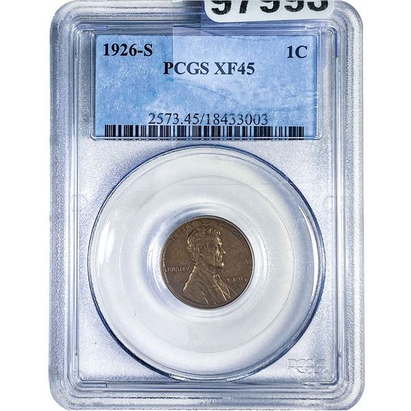 1926-S Wheat Cent PCGS XF45