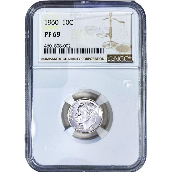 1960 Roosevelt Dime NGC PF69