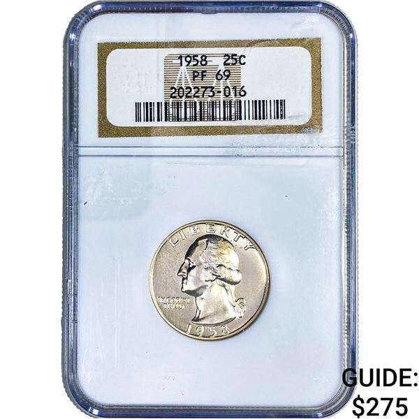 1958 Washington Silver Quarter NGC PF69