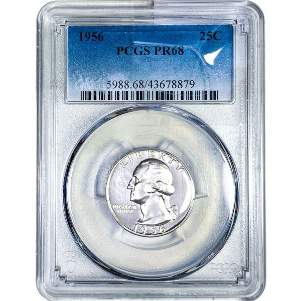 1956 Washington Silver Quarter PCGS PR68
