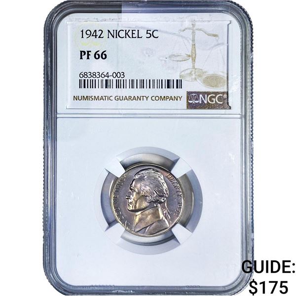 1942 Jefferson Nickel NGC PF66