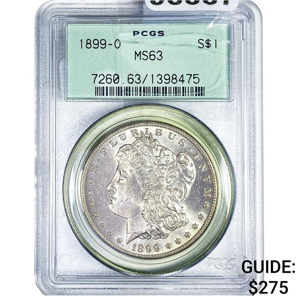 1899-O Morgan Silver Dollar PCGS MS63
